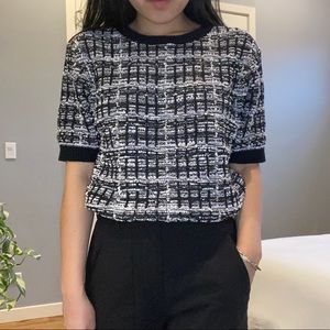 Tweed knit top